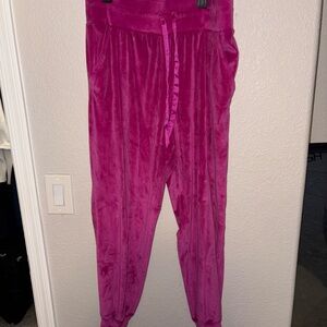 Pink Velour Joggers